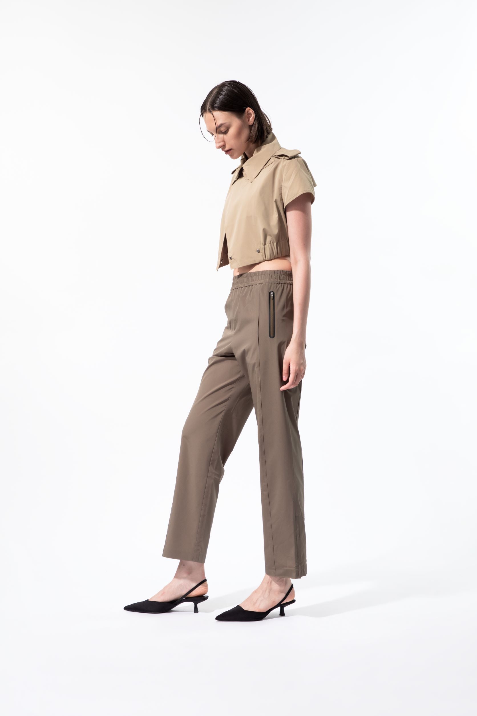 Buy High-Rise Pleat-Front Pants with Side Slit Online at Best Prices in  India - JioMart.